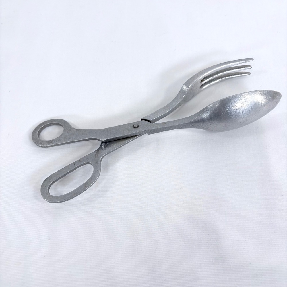 Wilton Armetale Salad Tongs Silver Scissor Style RWP USA Aluminum Serving Tool